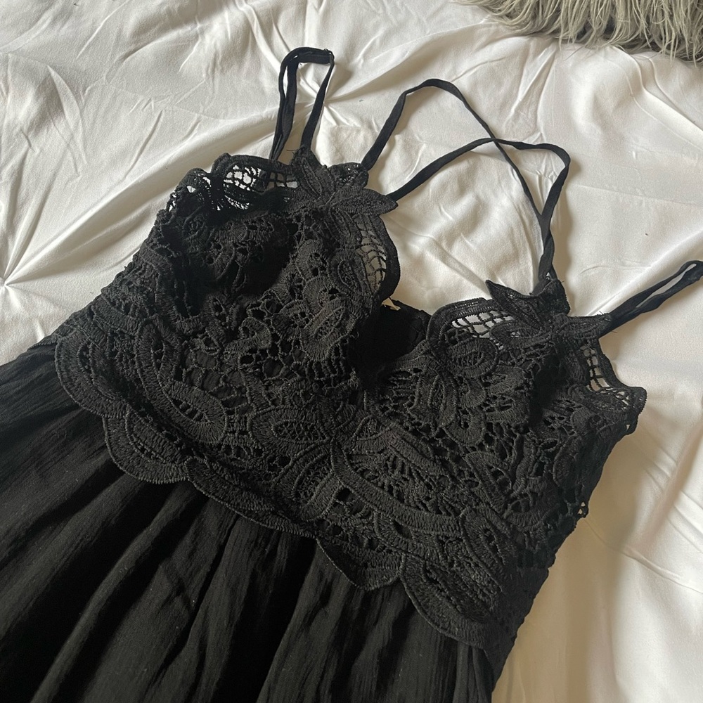 Black lace dress